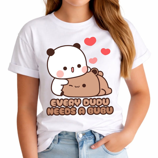 Koszulka damska dla par - Every Dudu needs a Bubu W32 - StoryCups.pl