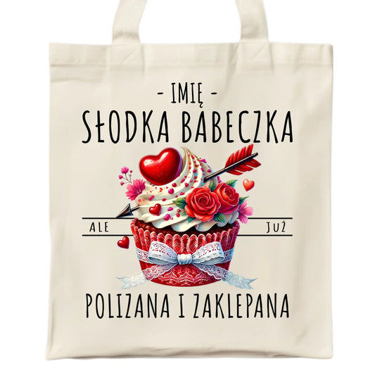 Torba - Słodka babeczka polizana i zaklepana - personalizowana W37 - StoryCups.pl