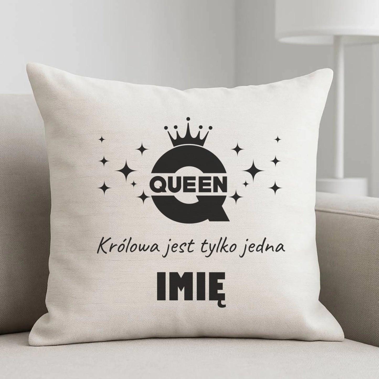 Poduszka dla niej - Queen Królowa jest tylko jedna - personalizowana W40 - StoryCups.pl