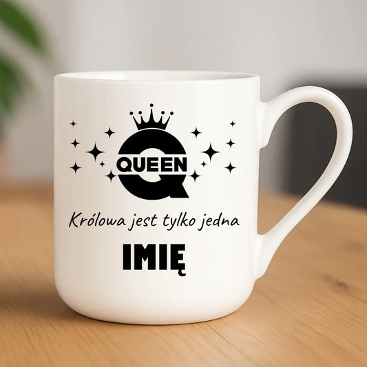 Kubek elegant dla niej - Queen Królowa jest tylko jedna - personalizowany W40 - StoryCups.pl