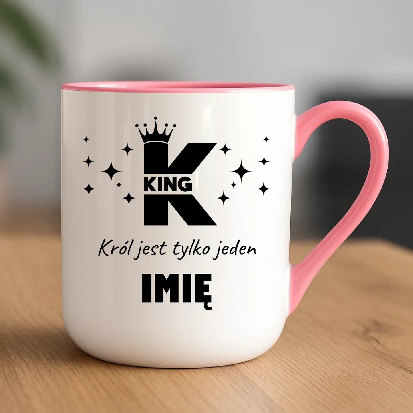 Kubek elegant dla niego - King Król jest tylko jeden - personalizowany W40 - StoryCups.pl