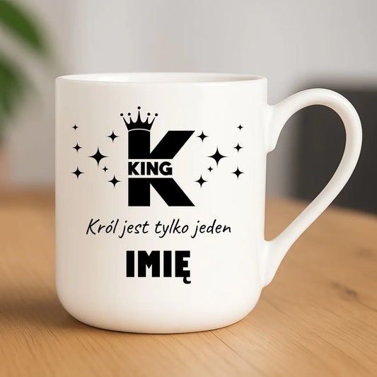 Kubek elegant dla niego - King Król jest tylko jeden - personalizowany W40 - StoryCups.pl