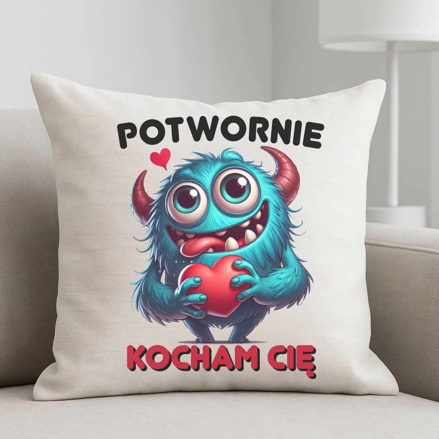 Poduszka dla par - Potwornie Kocham Cię W45 - StoryCups.pl