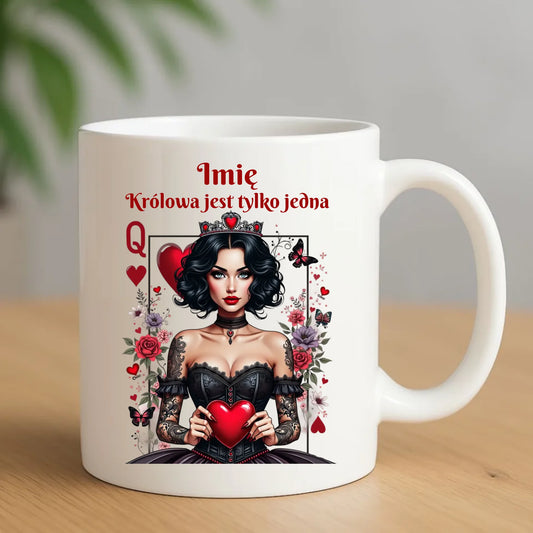 Kubek dla niej - Królowa jest tylko jedna - personalizowany W46 - StoryCups.pl