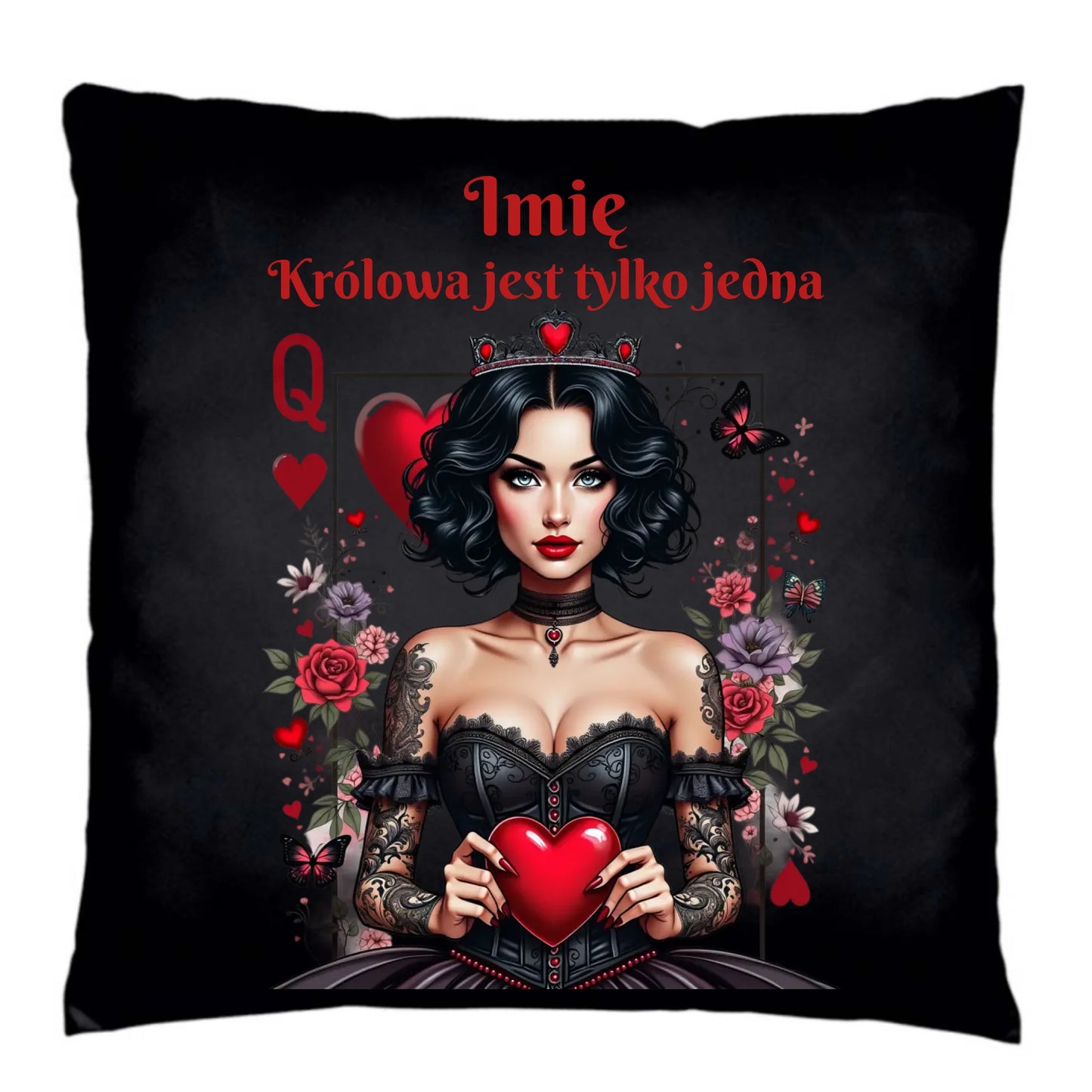 Poduszka dekoracyjna dla niej - Królowa jest tylko jedna - personalizowana W46 - StoryCups.pl
