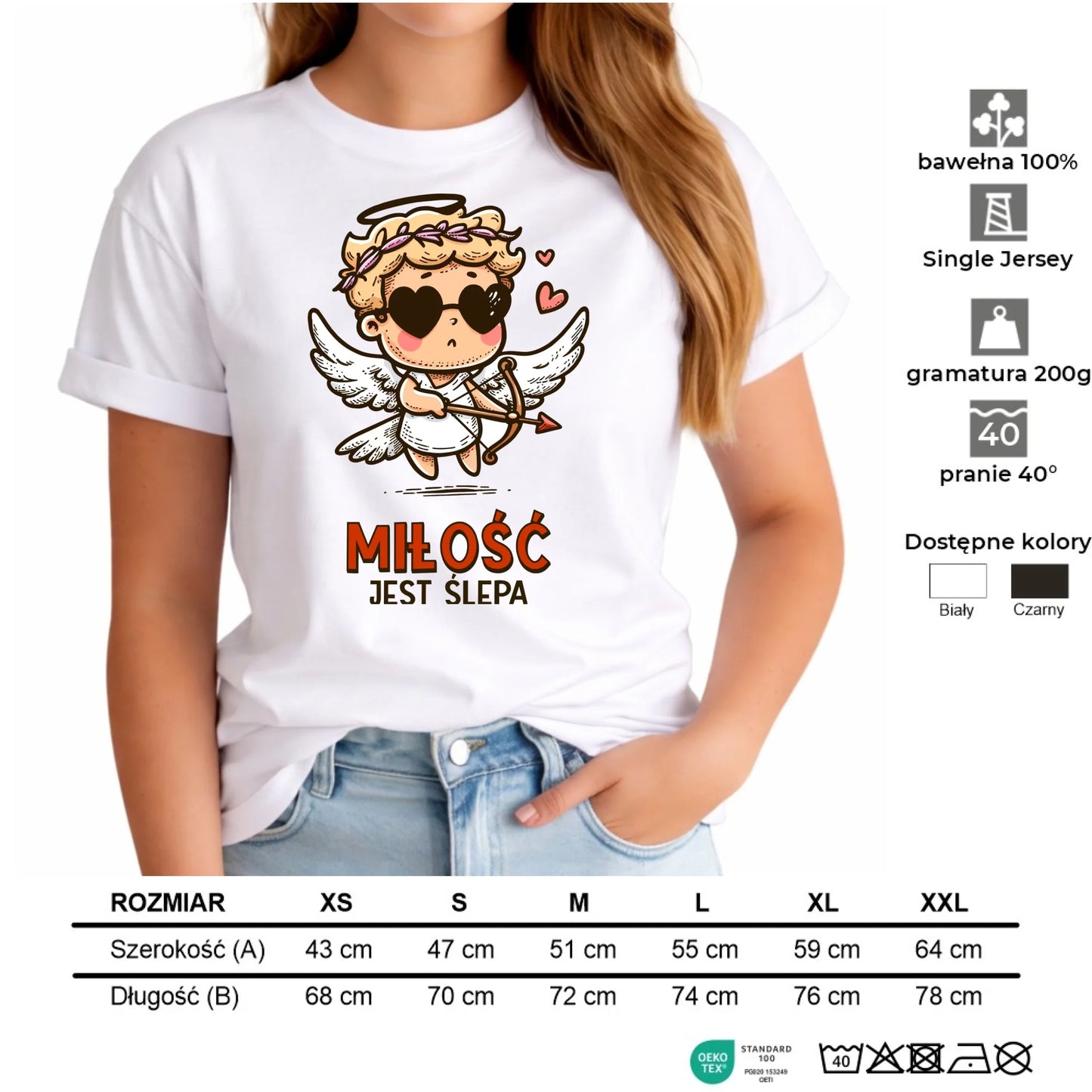 Koszulka damska - Miłość jest ślepa W48 - StoryCups.pl
