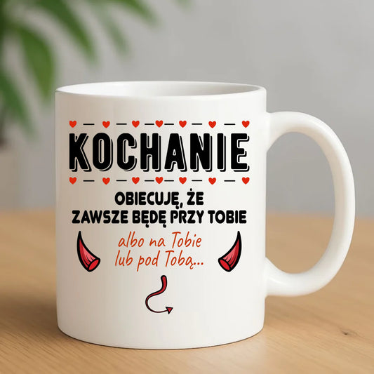 Kubek dla par - Obiecuję, że zawsze będę przy Tobie W50 - StoryCups.pl