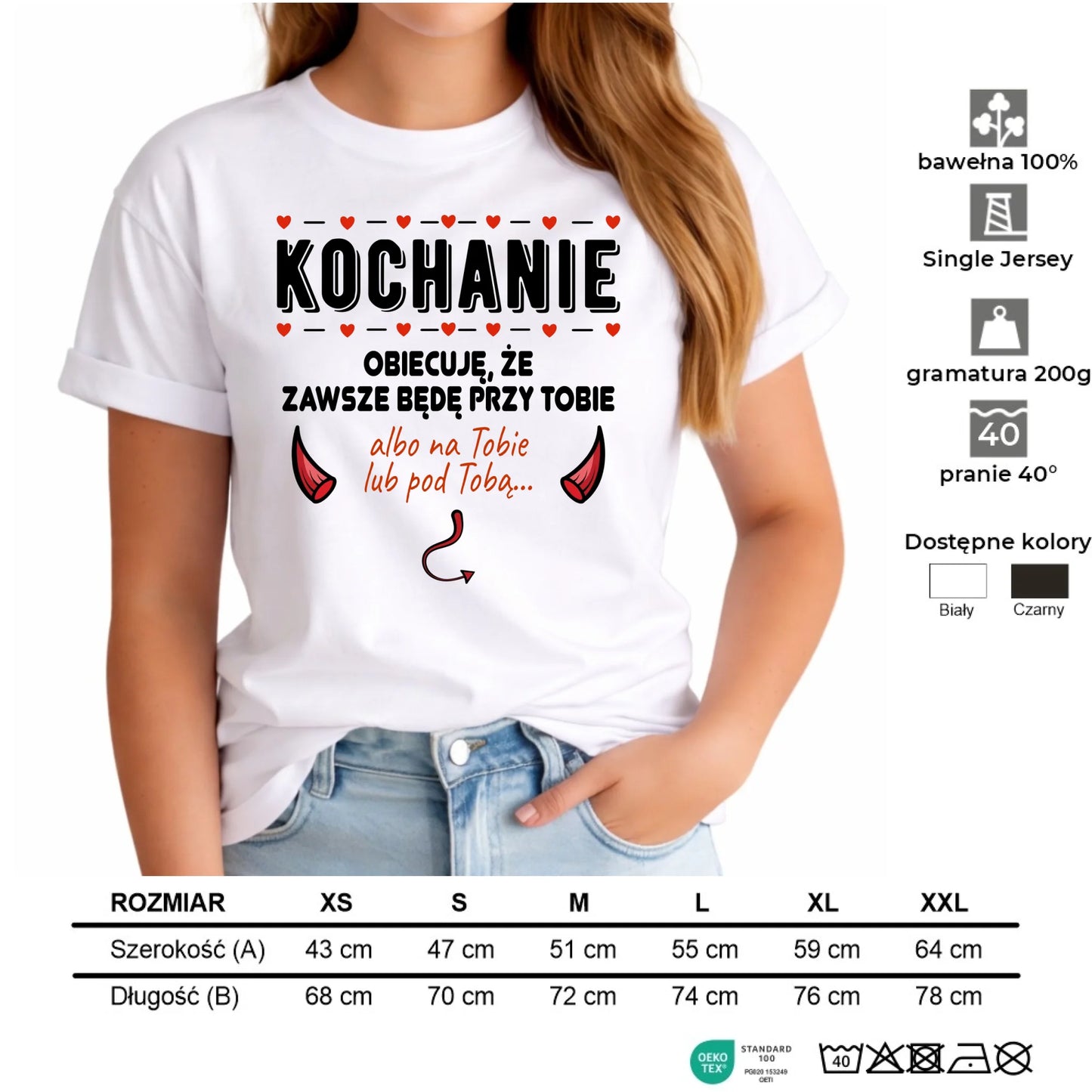 Koszulka damska - Obiecuję, że zawsze będę przy Tobie W50 - StoryCups.pl