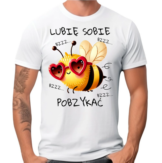 Koszulka męska - Lubię sobie pobzykać W51