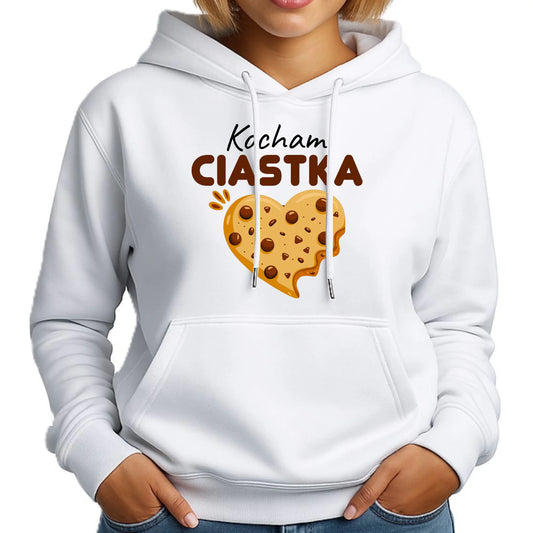 Bluza damska z kapturem - Kocham Ciastka W53 - StoryCups.pl