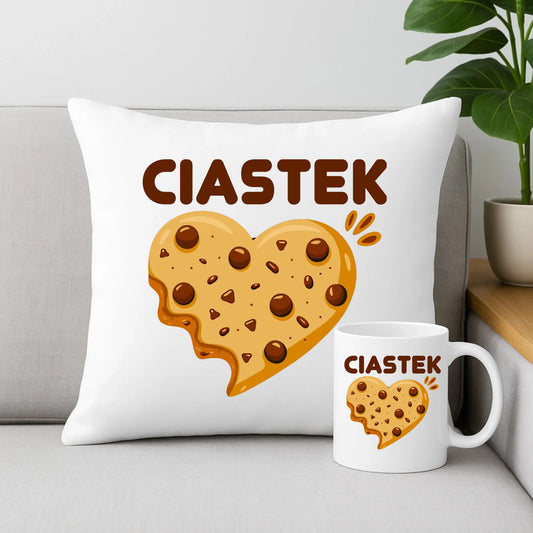 Zestaw poduszka i kubek dla niego - Ciastek W54 - StoryCups.pl