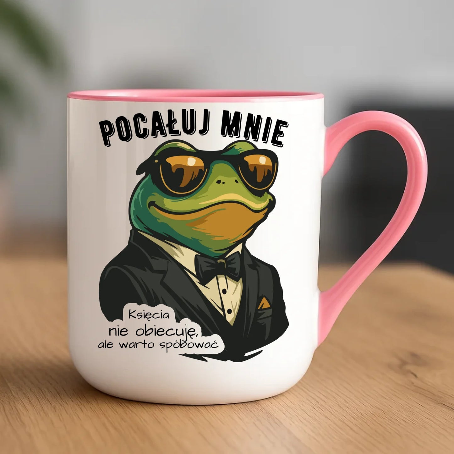 Kubek elegant - Żaba w garniturze pocałuj mnie W55 - StoryCups.pl