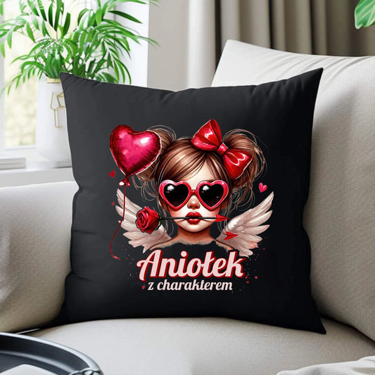 Poduszka dekoracyjna - Aniołek z charakterem W58 - StoryCups.pl