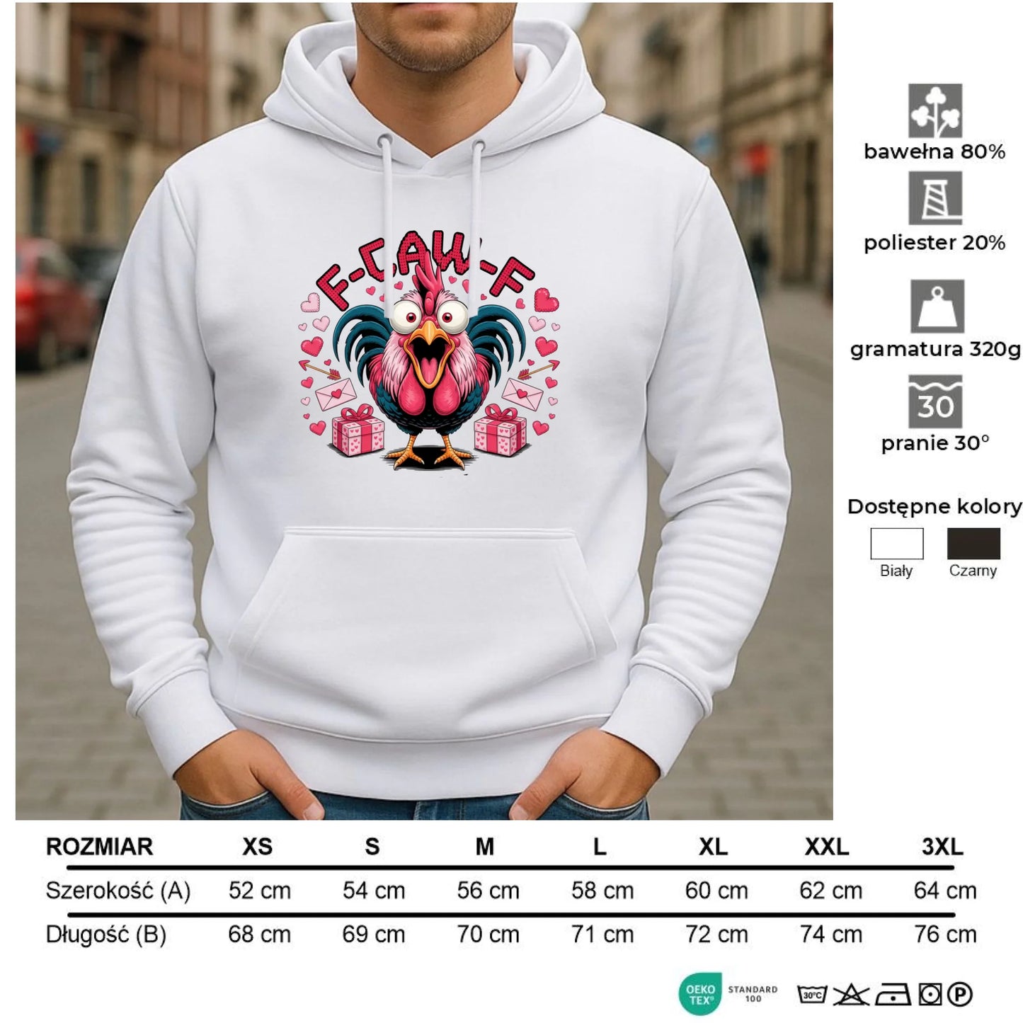 Bluza męska z kapturem - F-CAW-F W73 - StoryCups.pl