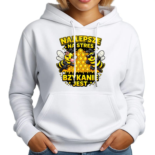 Bluza damska z kapturem - Najlepsze na stres bzykanie jest W79 - StoryCups.pl
