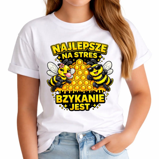 Koszulka damska - Najlepsze na stres bzykanie jest W79 - StoryCups.pl