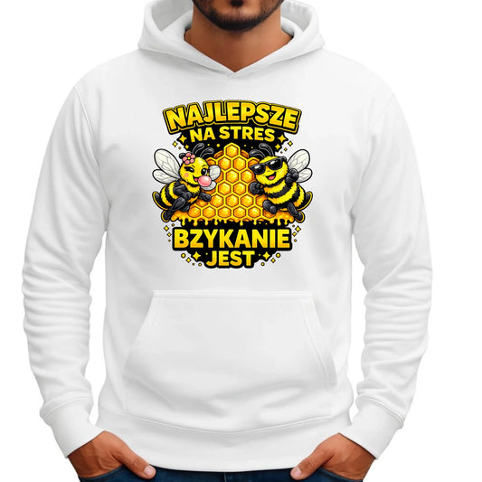 Bluza męska z kapturem - Najlepsze na stres bzykanie jest W79 - StoryCups.pl