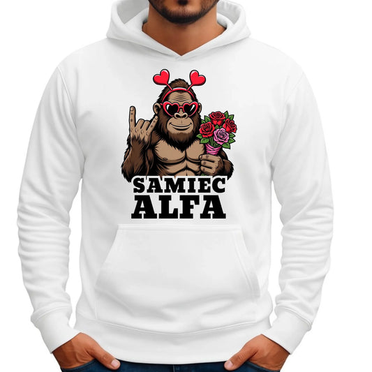 Bluza męska z kapturem - Samiec Alfa W74 - StoryCups.pl