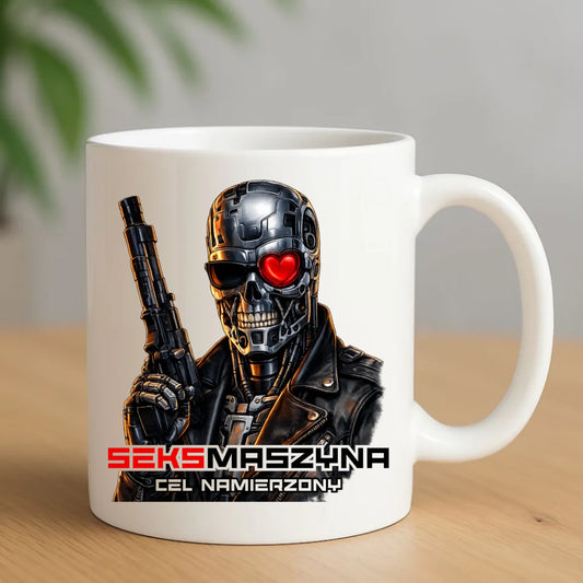Kubek dla faceta - Cyborg z sercem Seks maszyna DCH32 - StoryCups.pl