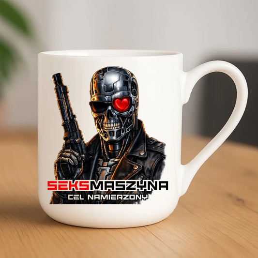 Kubek elegant dla faceta - Cyborg z sercem Seks maszyna DCH32 - StoryCups.pl