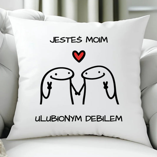Poduszka dla par - Jesteś moim ulubionym debilem W78 - StoryCups.pl