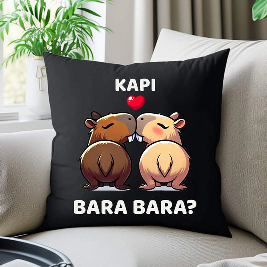 Poduszka dekoracyjna dla par - Kapibara bara bara W86 - StoryCups.pl