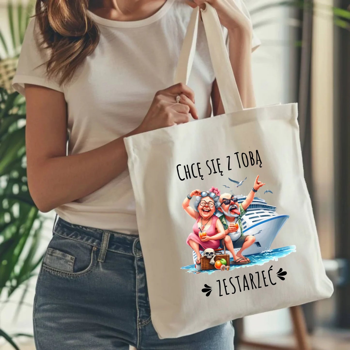 Torba dla par - Chcę się z Tobą zestarzeć W80 - StoryCups.pl