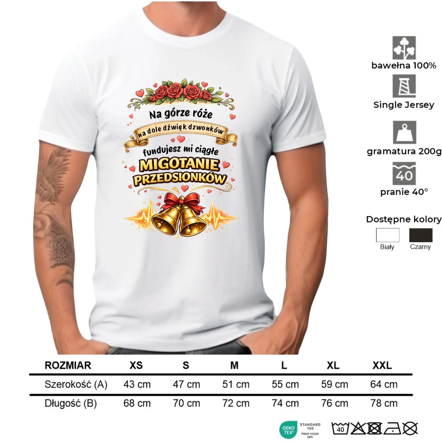 Koszulka męska - Fundujesz mi ciągłe migotanie przedsionków W71 - StoryCups.pl