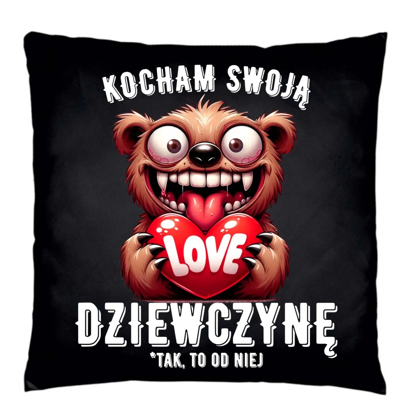 Poduszka dekoracyjna dla chłopaka - Kocham swoją dziewczynę W30 - StoryCups.pl