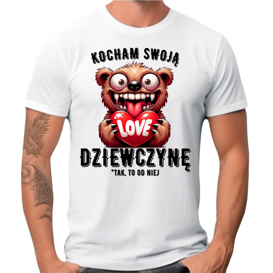 Koszulka męska dla chłopaka - Kocham swoją dziewczynę W30 - StoryCups.pl
