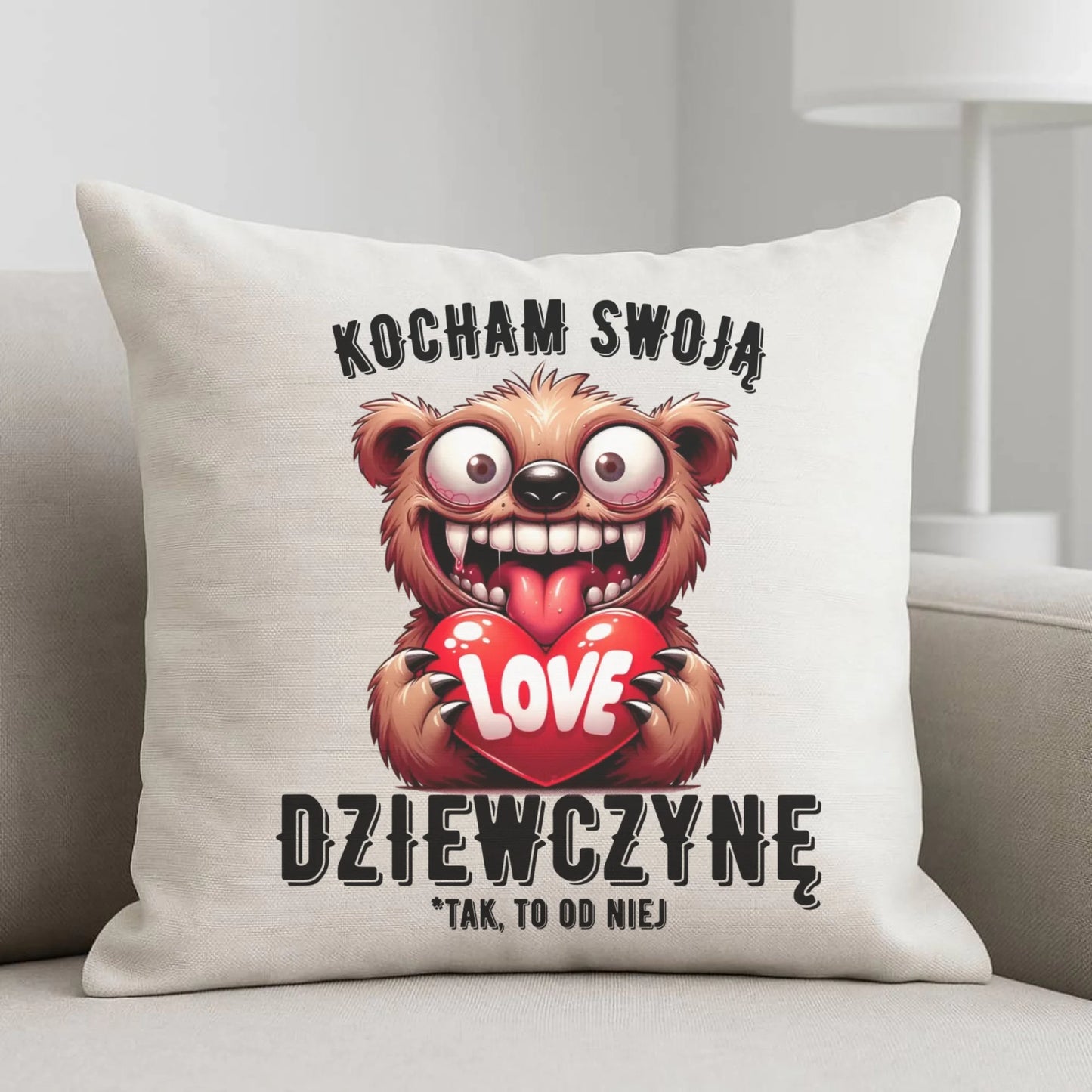 Poduszka dla chłopaka - Kocham swoją dziewczynę W30 - StoryCups.pl