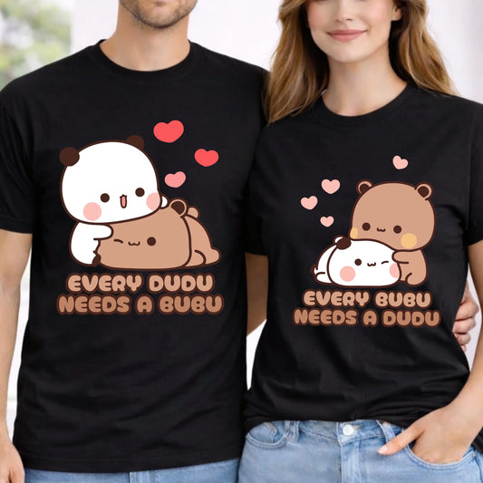 Zestaw koszulek dla par - Every Dudu needs a Bubu W32 - StoryCups.pl