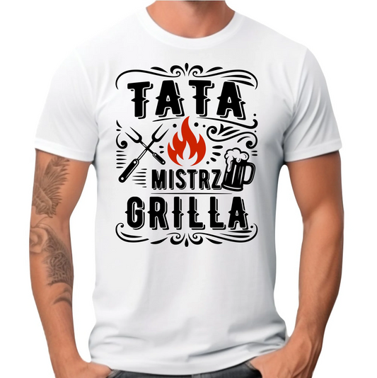 Koszulka dla taty - Tata mistrz grilla DT53