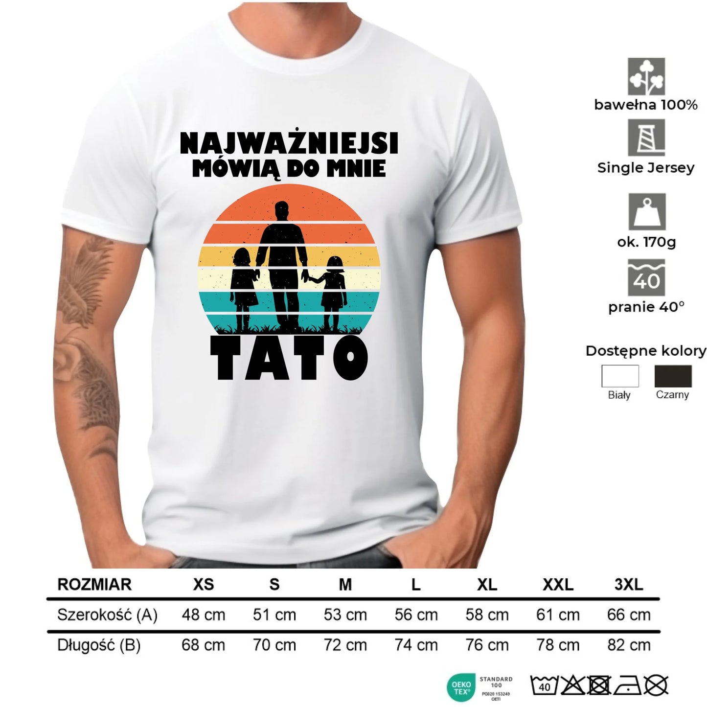 Koszulka dla taty - Najważniejsi mówią do mnie tato DT31