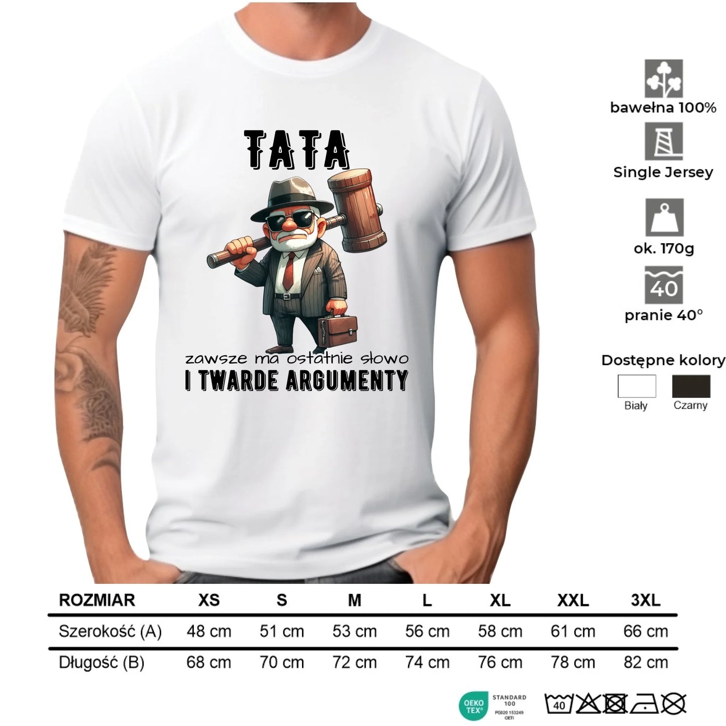 Koszulka dla taty - Tata zawsze ma ostatnie słowo DT82