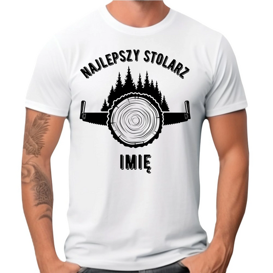 Koszulka męska dla stolarza - Najlepszy stolarz - personalizowana ZS01 - StoryCups.pl