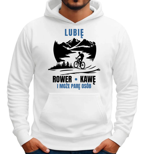 Bluza męska z kapturem - Lubię rower kawę i może parę osób HR05 - StoryCups.pl