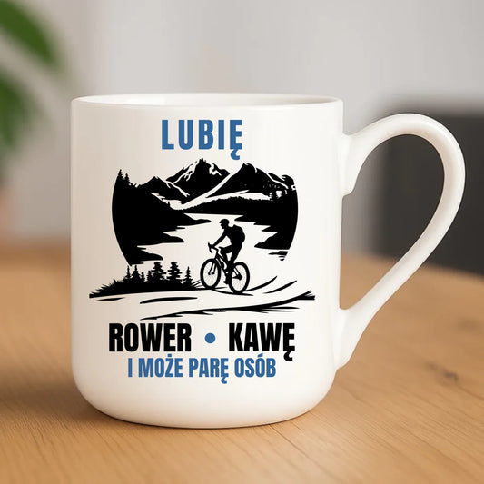 Kubek elegant dla rowerzysty - Lubię rower kawę i może parę osób HR05 - StoryCups.pl