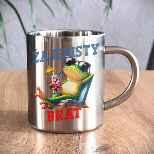 Kubek metalowy dla brata - Żajebisty Brat DB01 - StoryCups.pl
