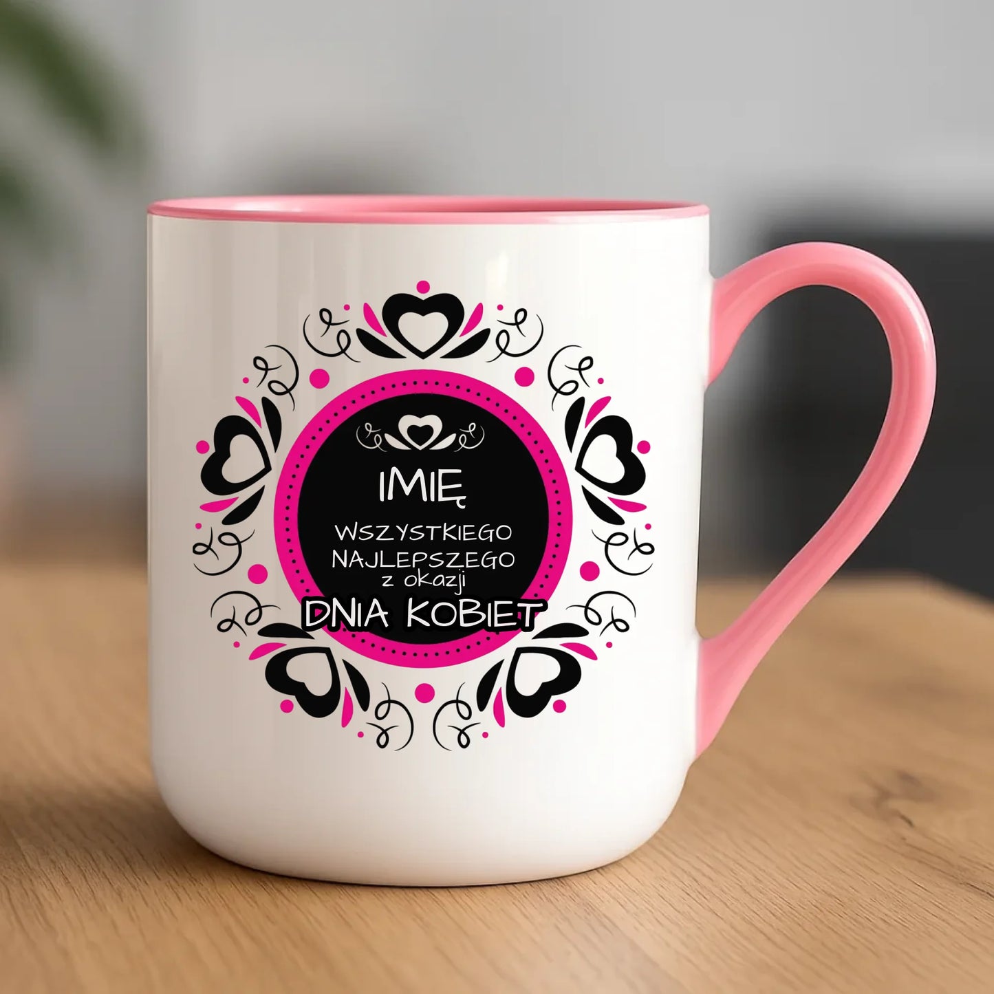 Kubek elegant na Dzień Kobiet - Wszystkiego Najlepszego - personalizowany DK02 - StoryCups.pl