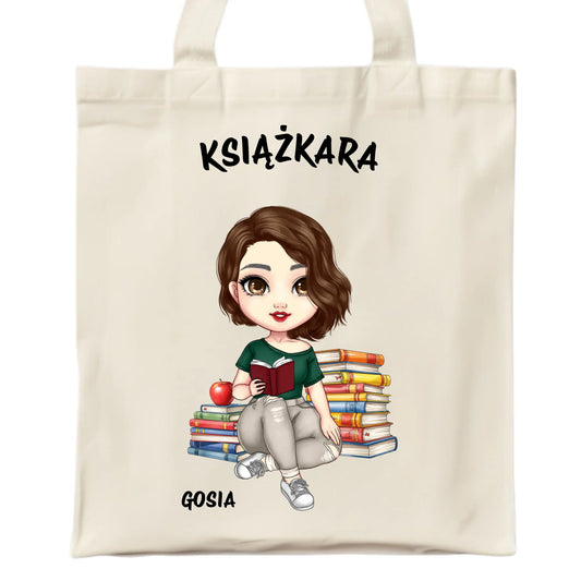 Torba - Książkara - Prezent dla miłośniczki czytania książek - personalizowana DZ03