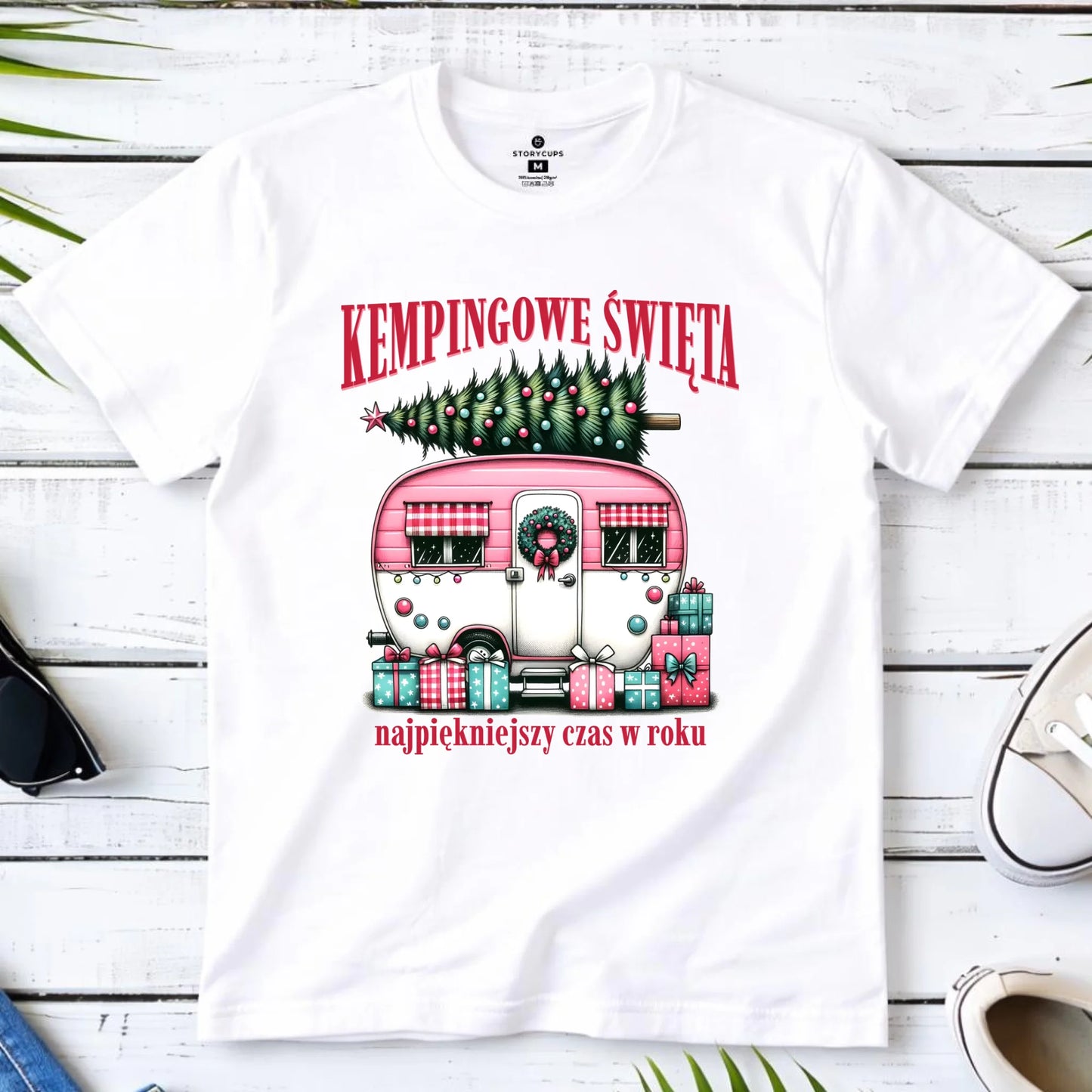 Koszulka dziecięca świąteczna - Kamper Kempingowe Święta BN40