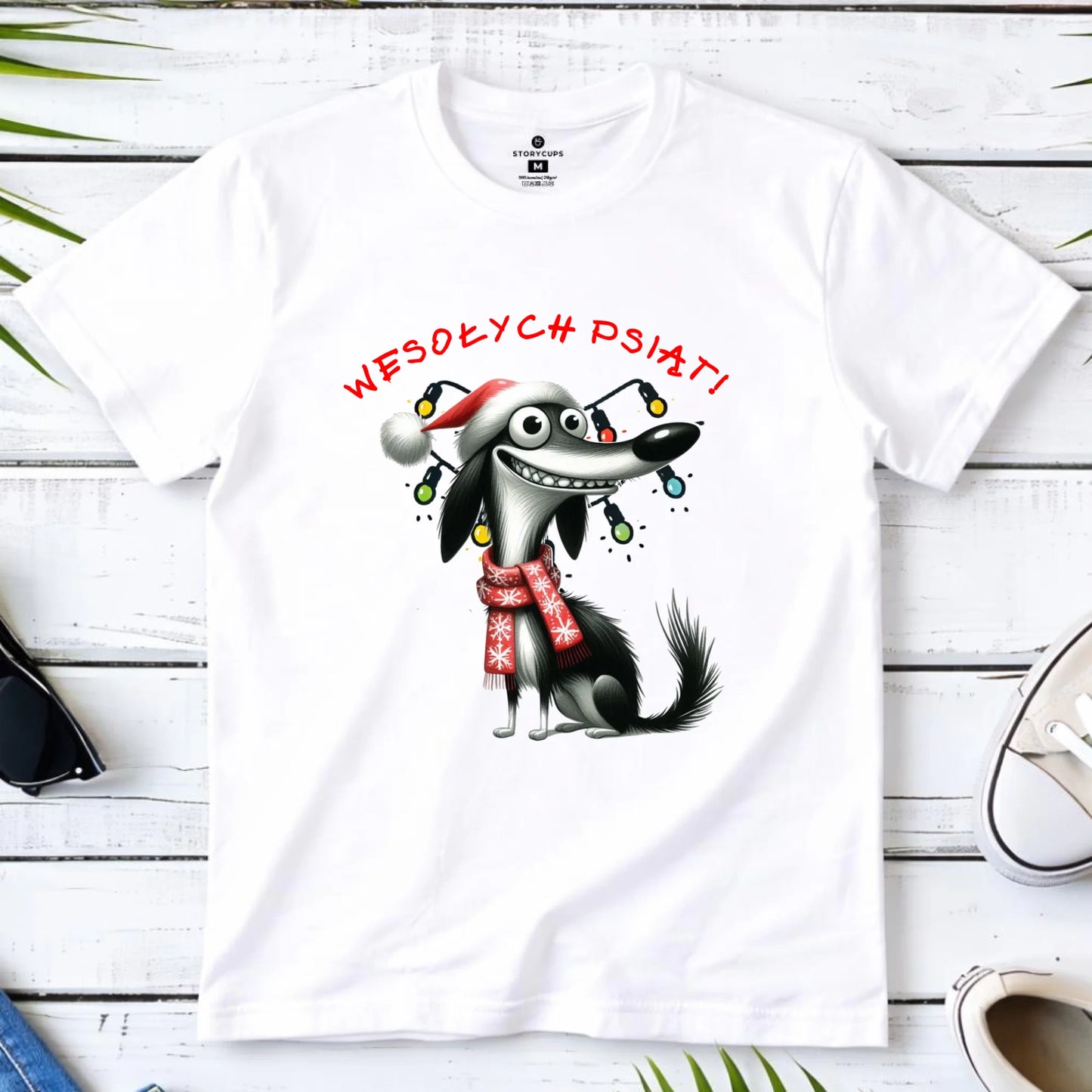 Koszulka dziecięca świąteczna - Pies Wesołych psiąt BN140