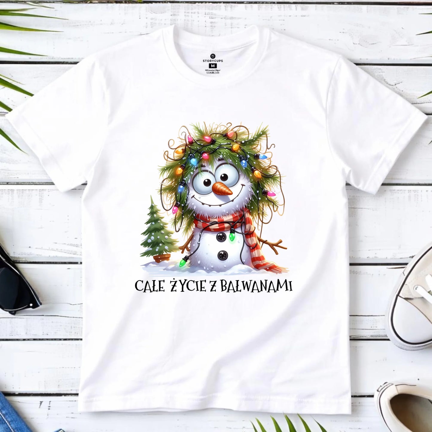 Koszulka dziecięca świąteczna - Całe życie z bałwanami BN125