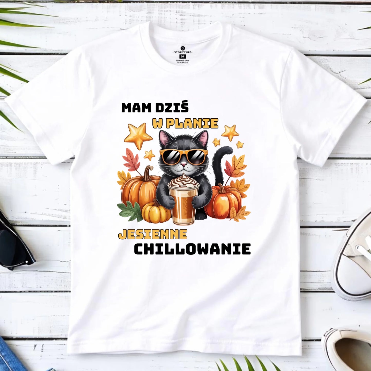 Koszulka dziecięca jesienna - Mam dziś w planie jesienne chillowanie JS34