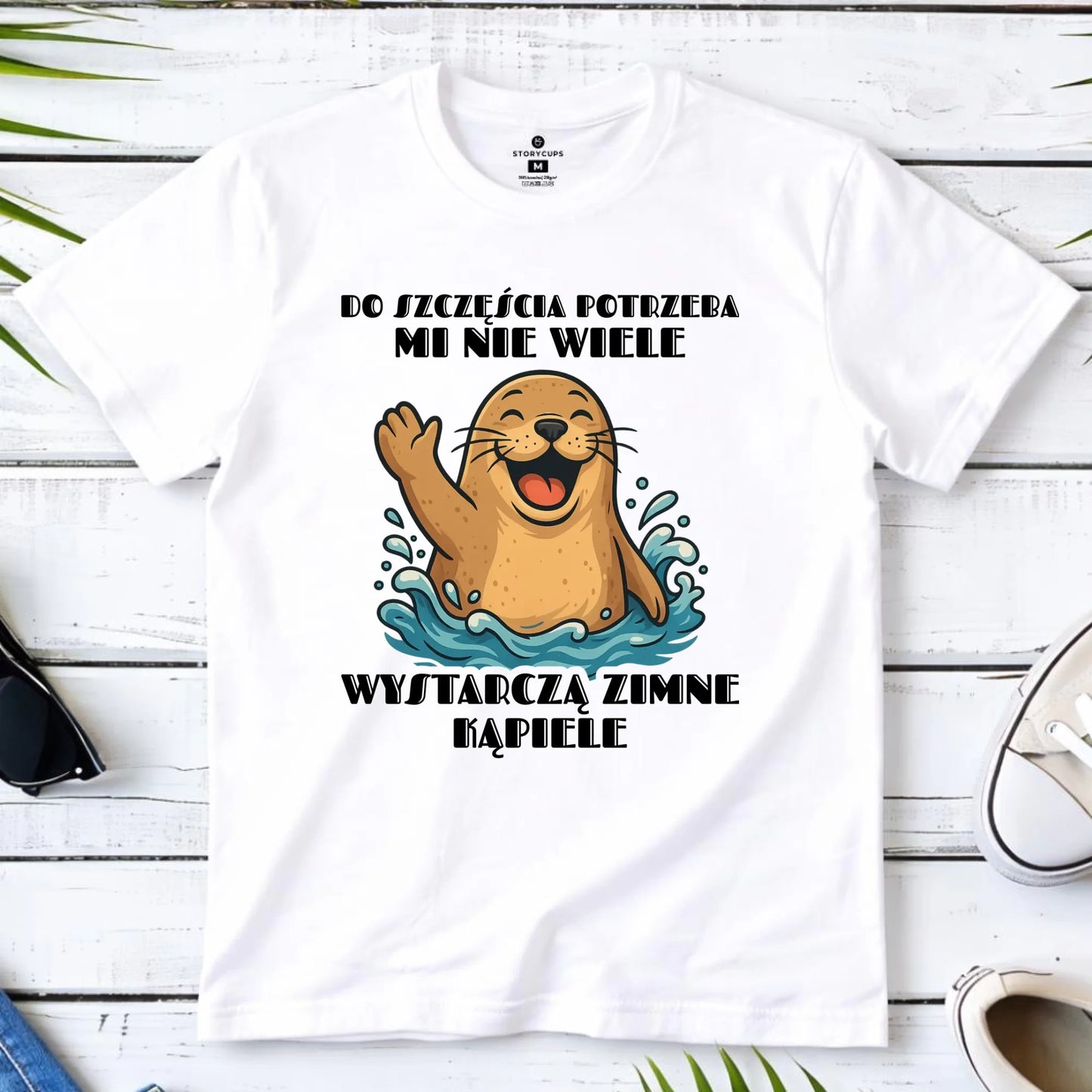 Koszulka dziecięca - prezent dla morsa - Do szczęścia potrzeba mi nie wiele HM06 - StoryCups.pl