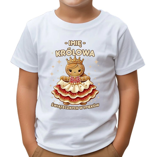Koszulka dziecięca świąteczna - Królowa świątecznych wypieków - personalizowana BN28