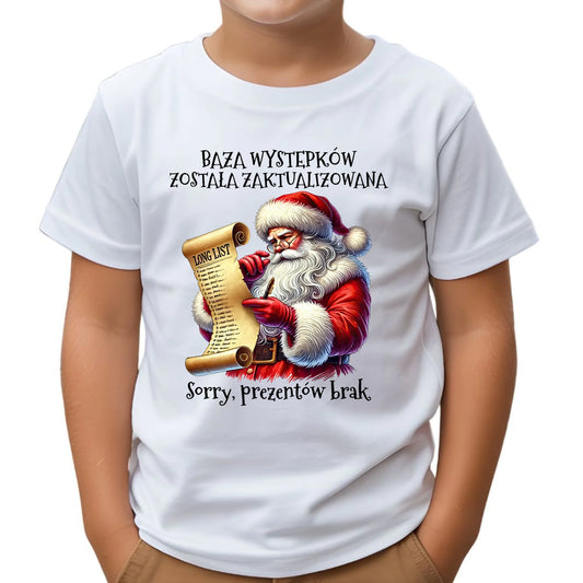 Koszulka dziecięca świąteczna z Mikołajem - Prezentów brak BN07