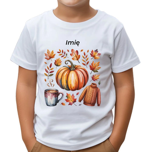 Koszulka dziecięca jesienna - Złota jesień - personalizowana JS30