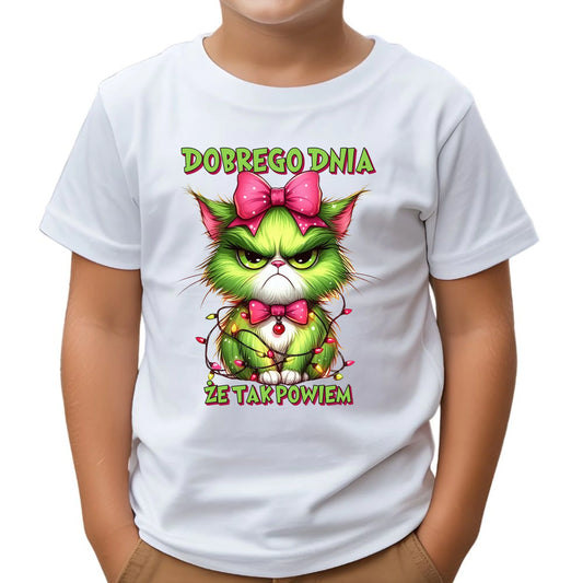 Koszulka dziecięca świąteczna - prezent dla niej - Grinch dobrego dnia, że tak powiem BN153
